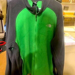 Northface fleece green and grey